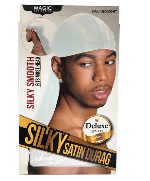 Magic Collection Silky Satin Durag 4801WHIT