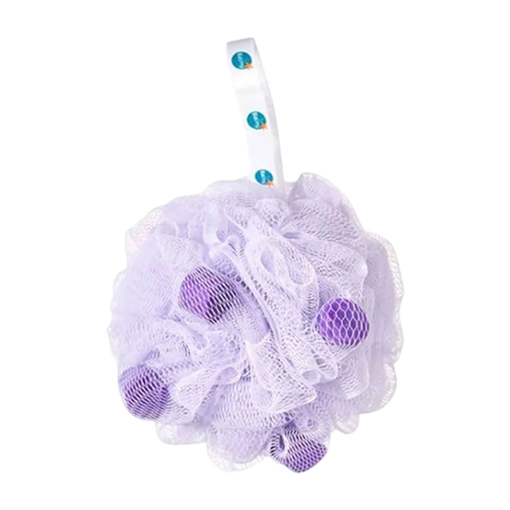 Bath Pouf With Lavender Soap Pieces