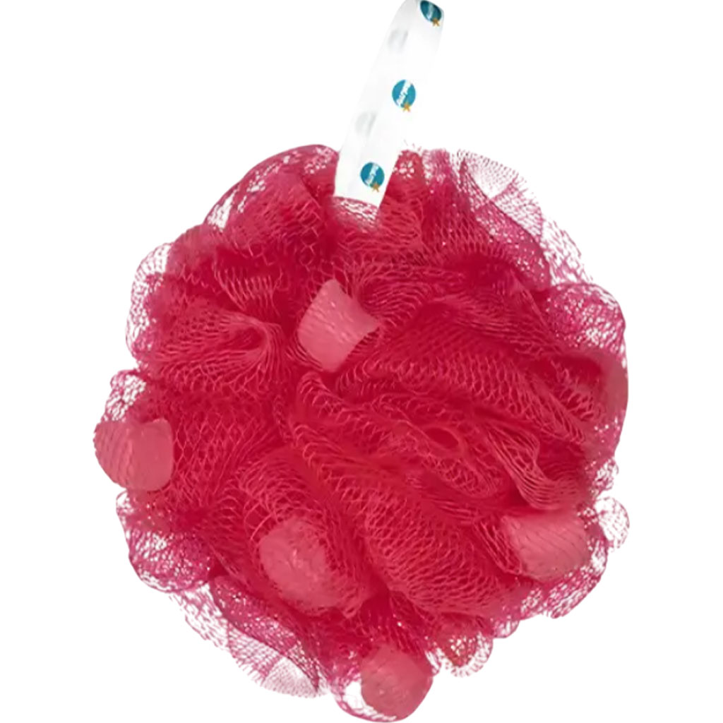 Bath Pouf With Strawberry Soap Pieces
