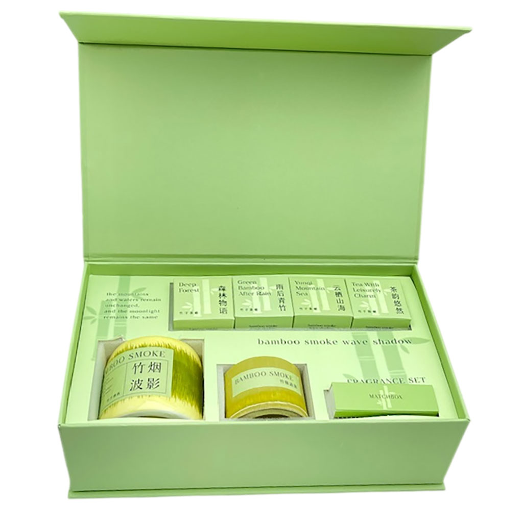 Bamboo Smoke Wave Shadow Candle Gift Box Set