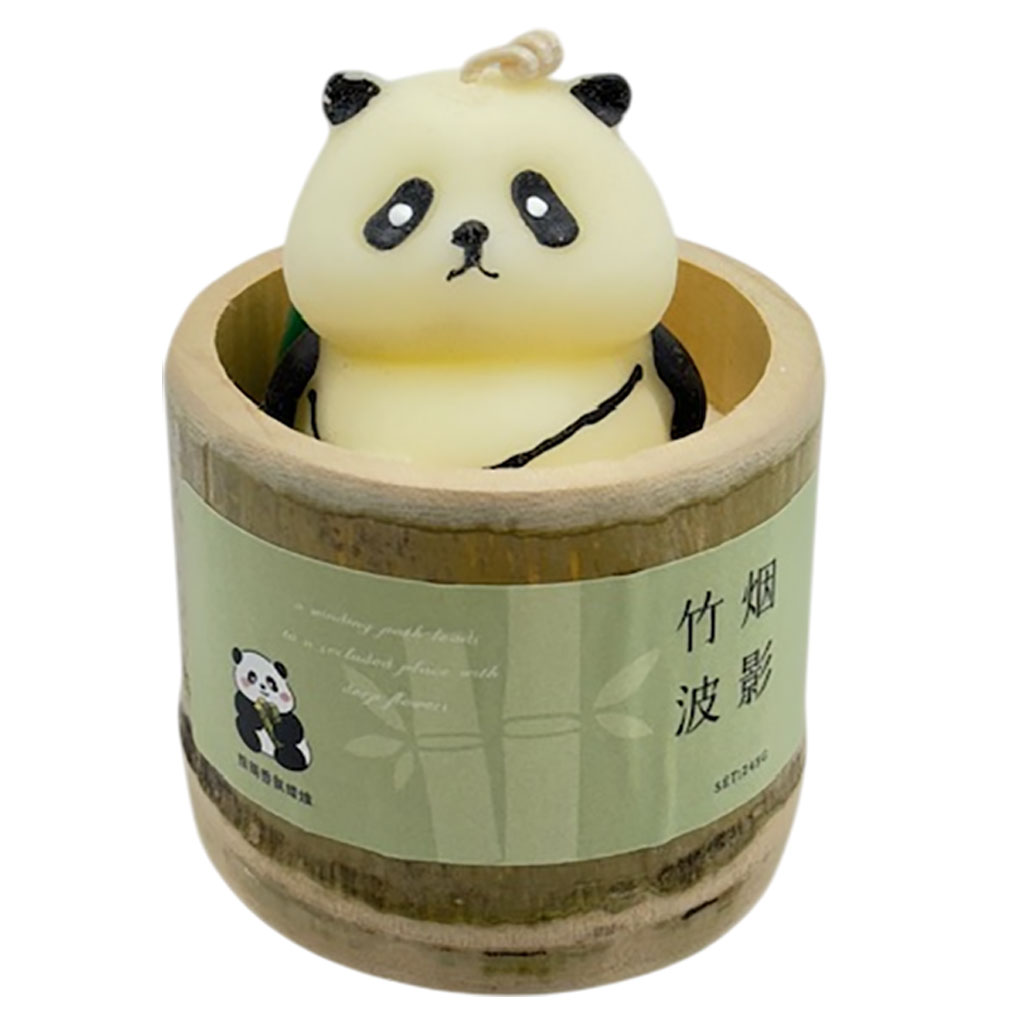 Bamboo Smoke Wave Shadow Panda Candle