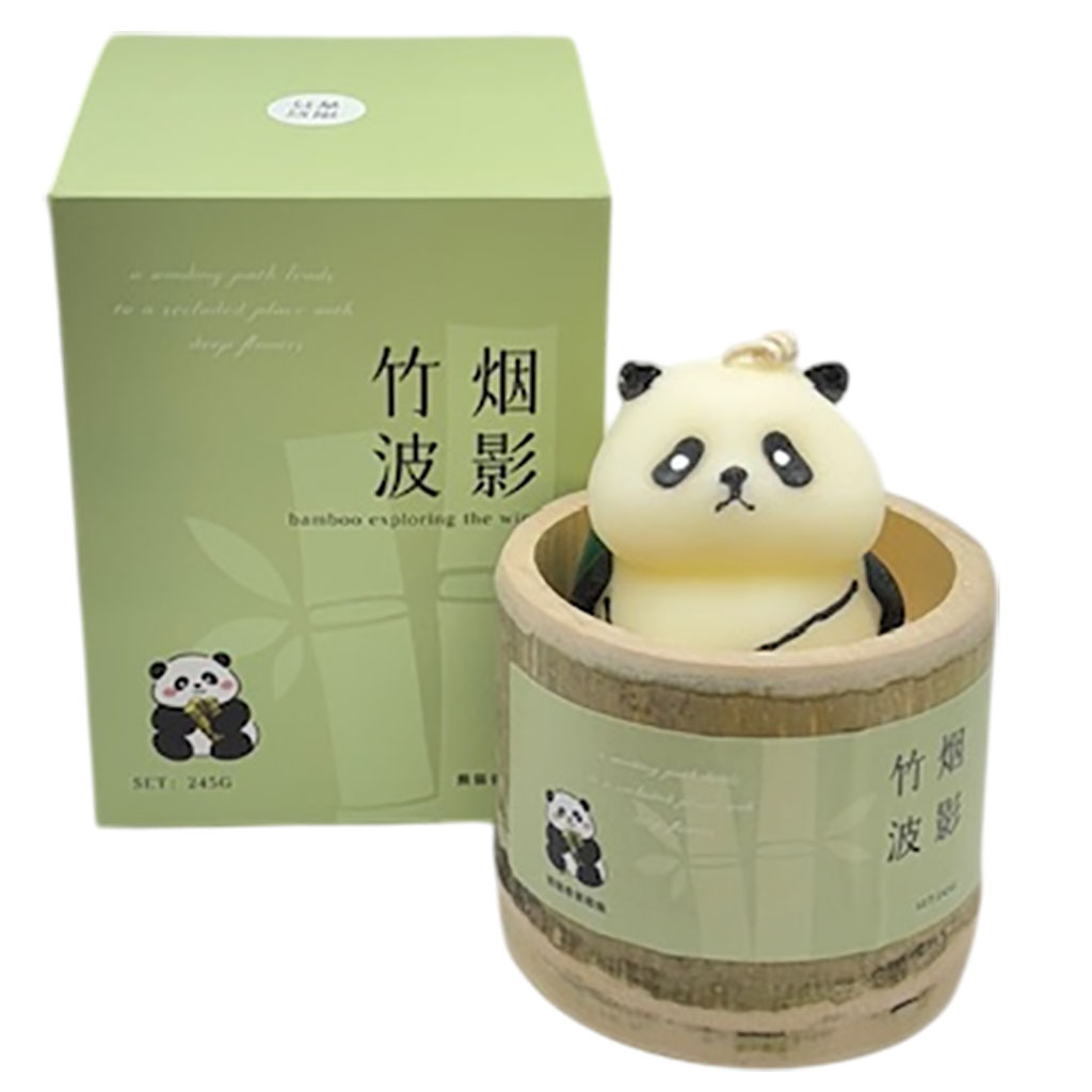 Bamboo Smoke Wave Shadow Panda Candle