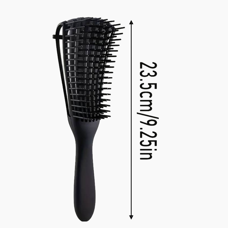 Lily Eight Free Moving Arms Detangle Brush Black
