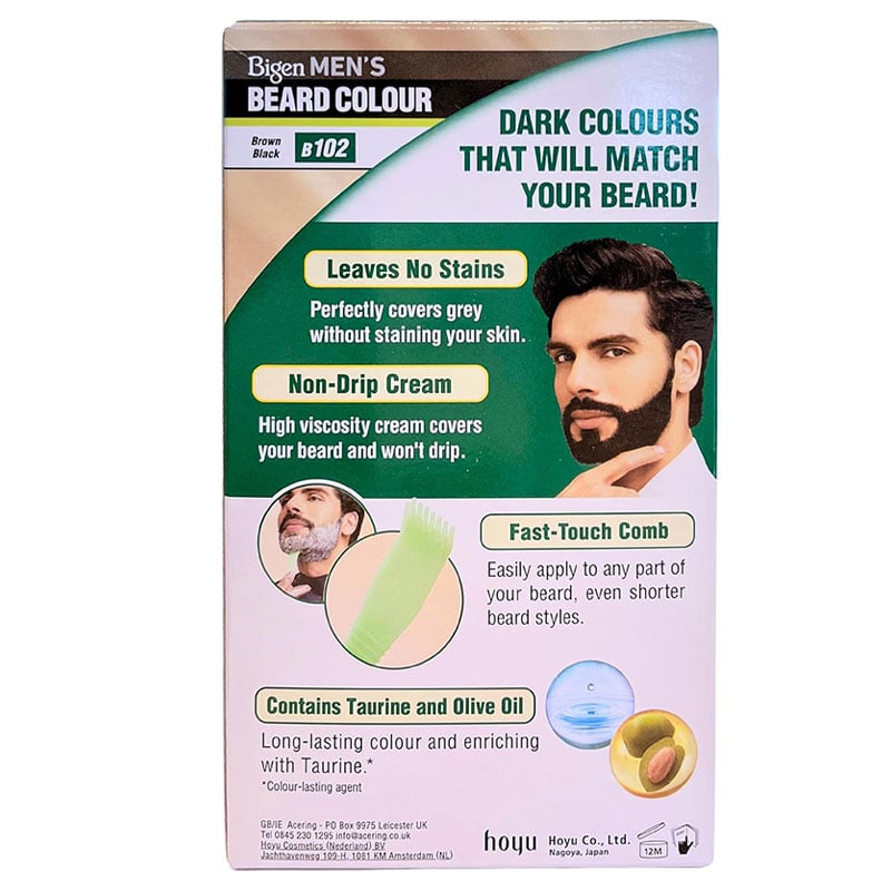 Mens Beard Colour Brown Black B102