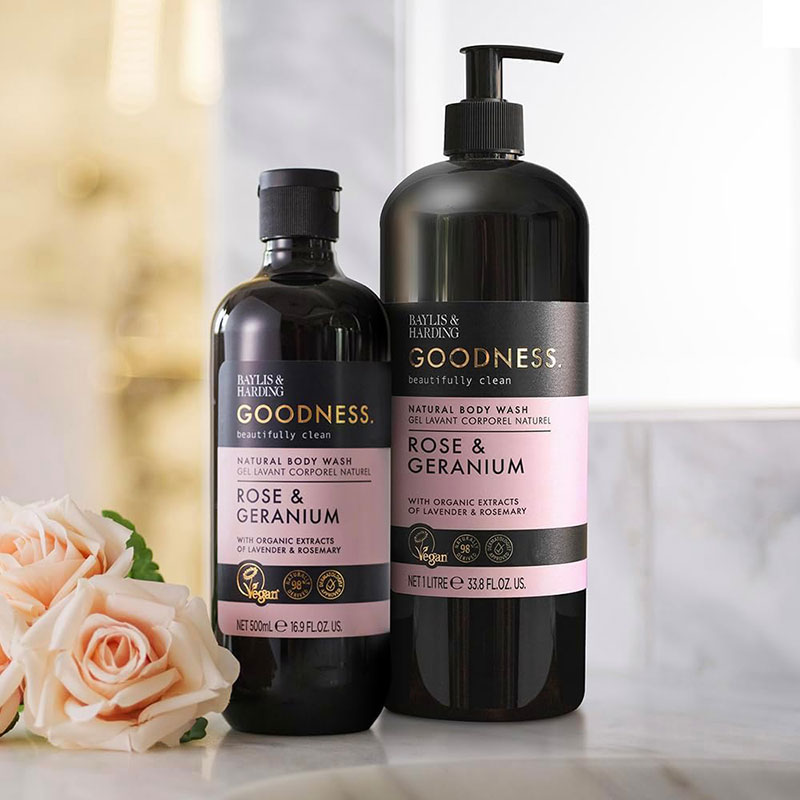 Goodness Rose And Geranium Natural Body Wash