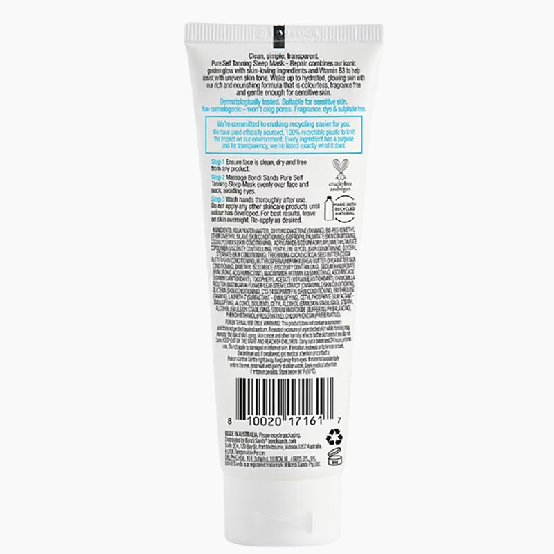 Bondi Sands Pure Self Tanning Repair Sleep Mask Bondi Sa