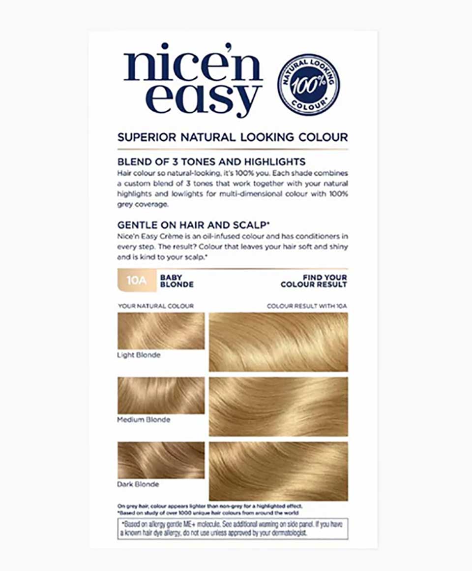 Nice N Easy Creme Permanent Colour 10A Baby Blonde