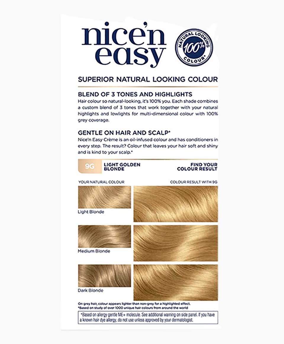 Nice N Easy Creme Permanent Color 9G Light Golden Blonde