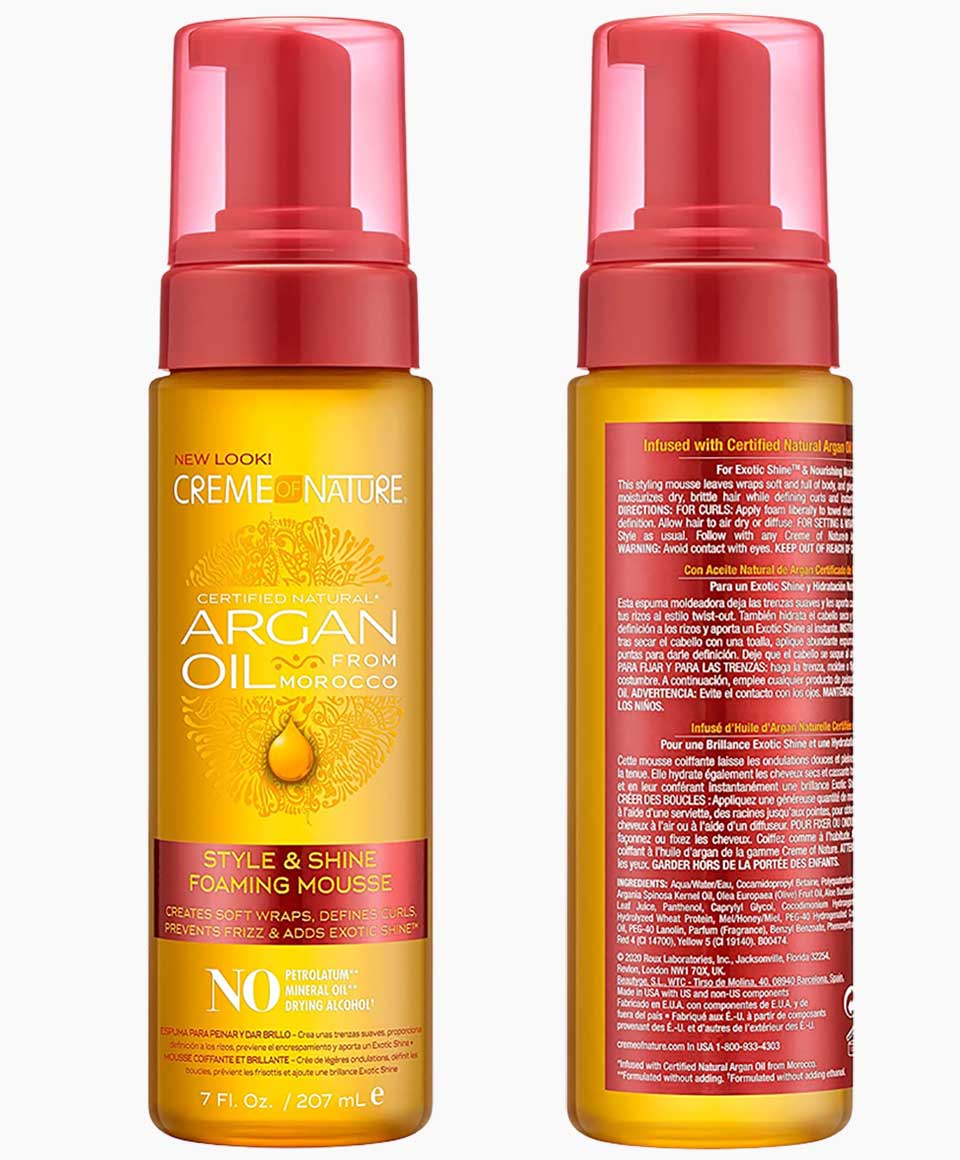 Argan Oil Style And Shine Foaming Mousse
