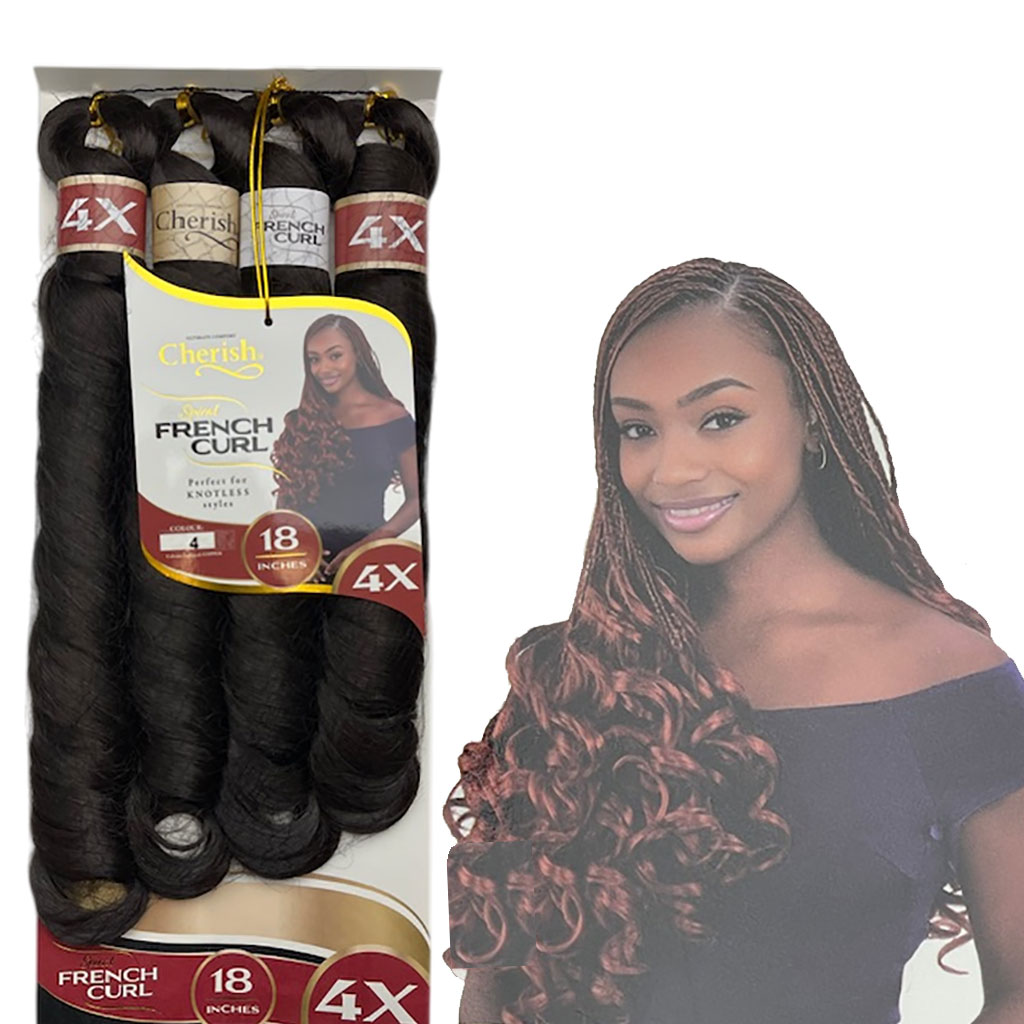 4X Value Pack Synthetic Spiral French Curl Braids