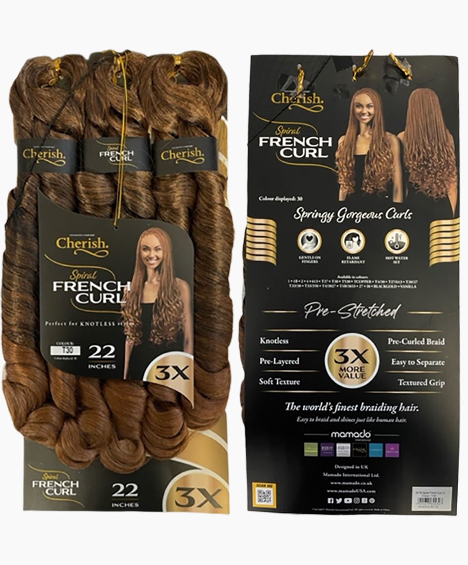 Cherish Syn 3X Spiral Pre Stretched French Curl Braid