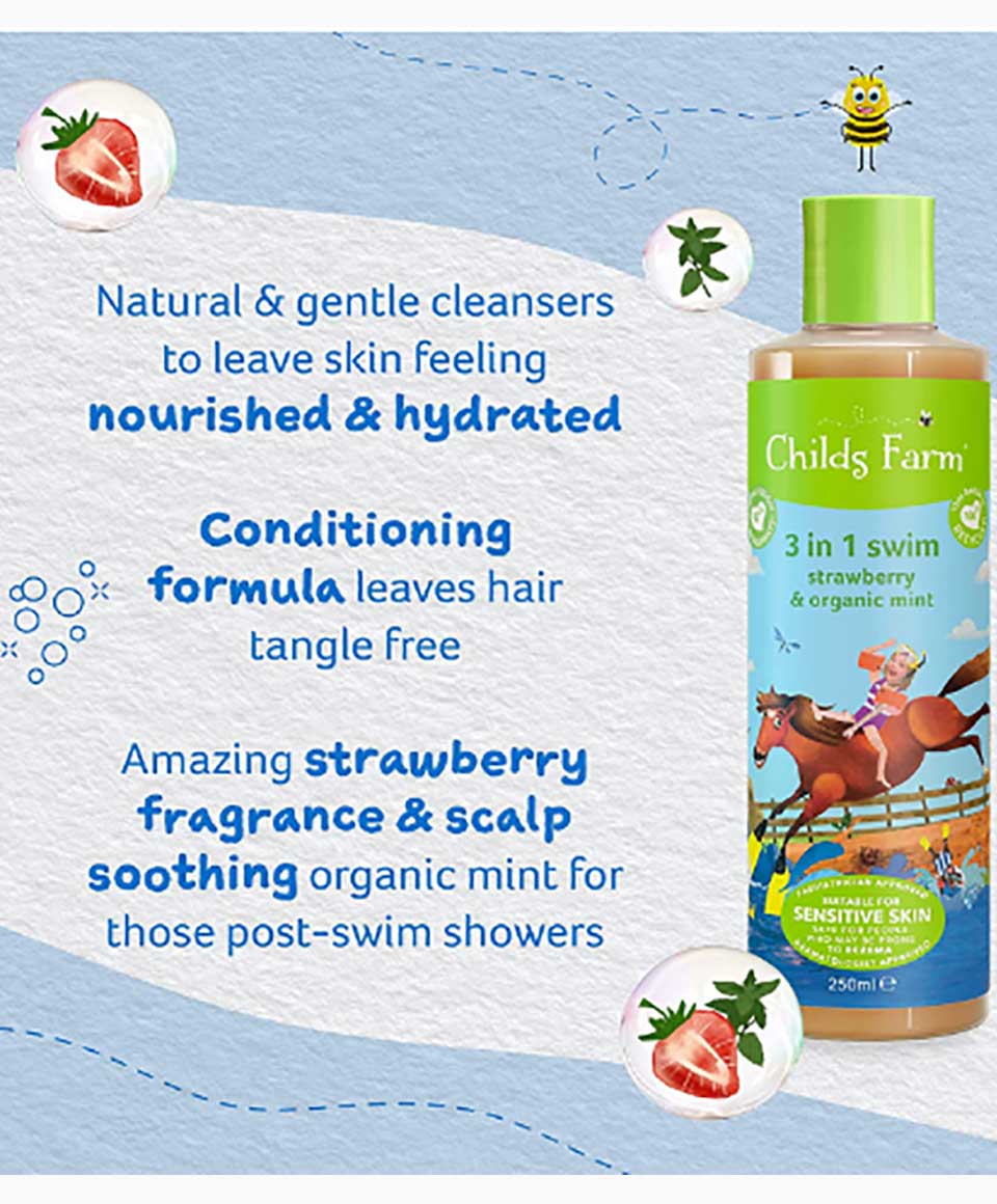 Childs Farm 3In1 Swim With Strawberry And Organic Mint