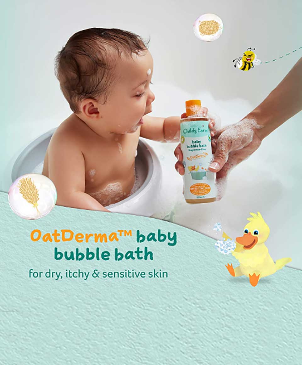 Childs Farm Baby Bubble Bath Fragrance Free Oat Derma