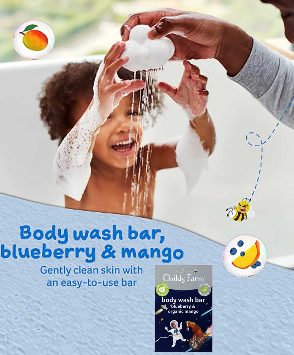 Childs Farm Body Wash Bar With Blueberry And Organic Mango
