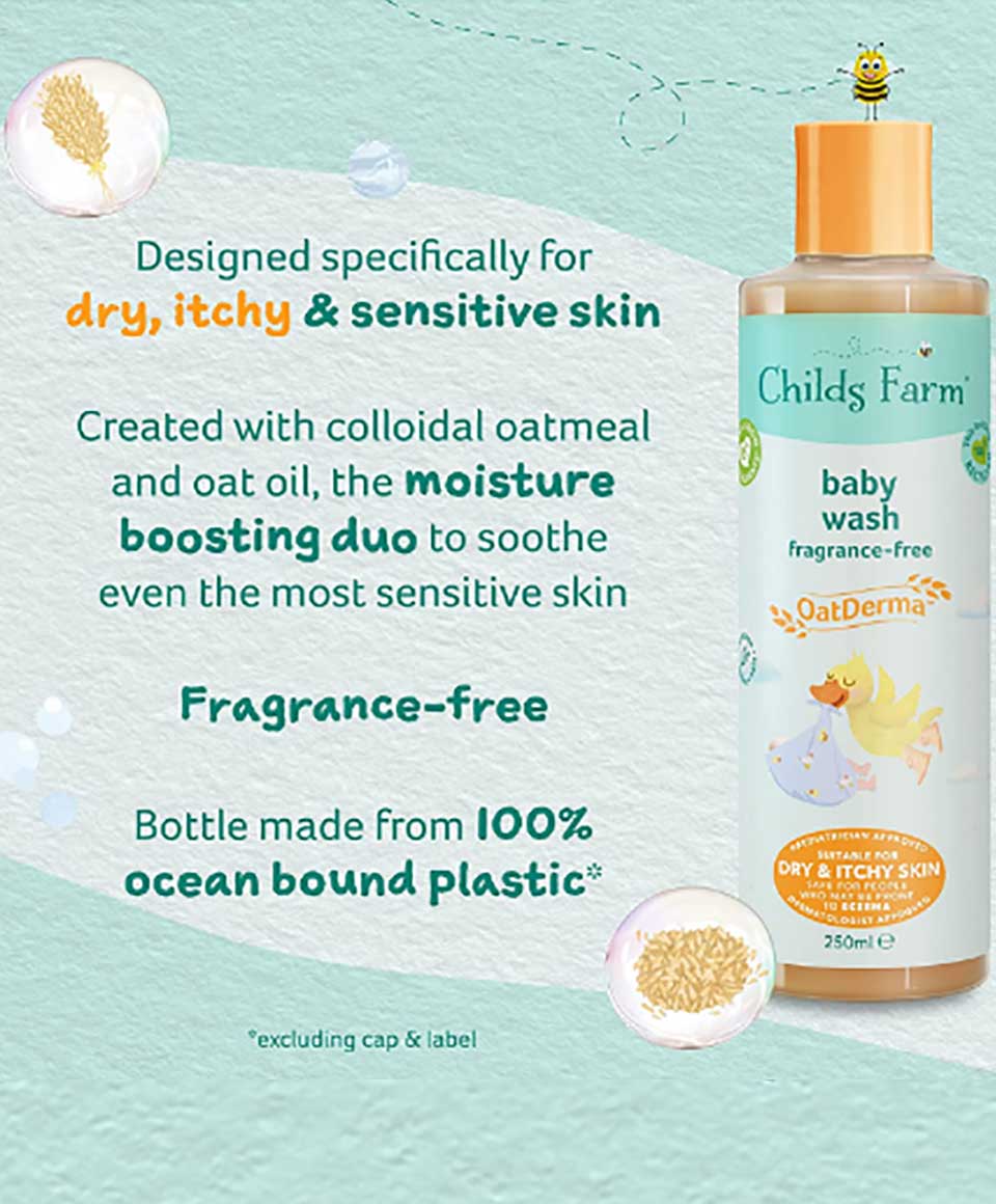 Childs Farm Baby Wash Fragrance Free Oat Derma