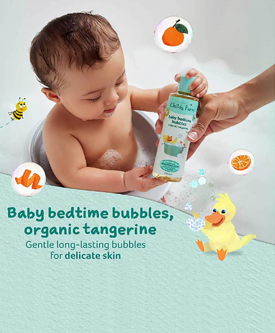 Childs Farm Baby Bedtime Bubbles With Organic Tangerine