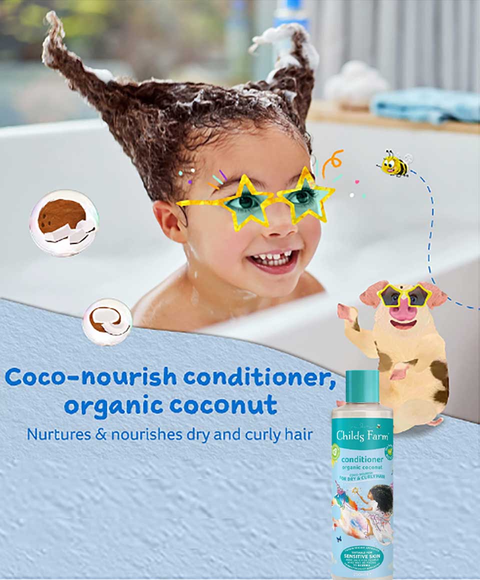 Childs Farm Conditioner With Organic Coconut For Dry And Curly Hair