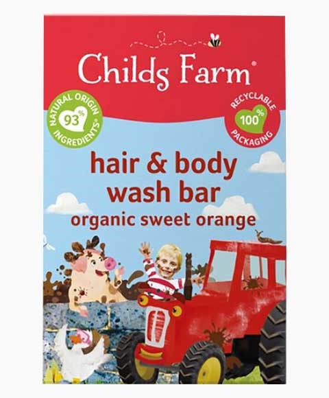 Childs Farm Hair And Body Wash Bar With Organic Sweet Orange