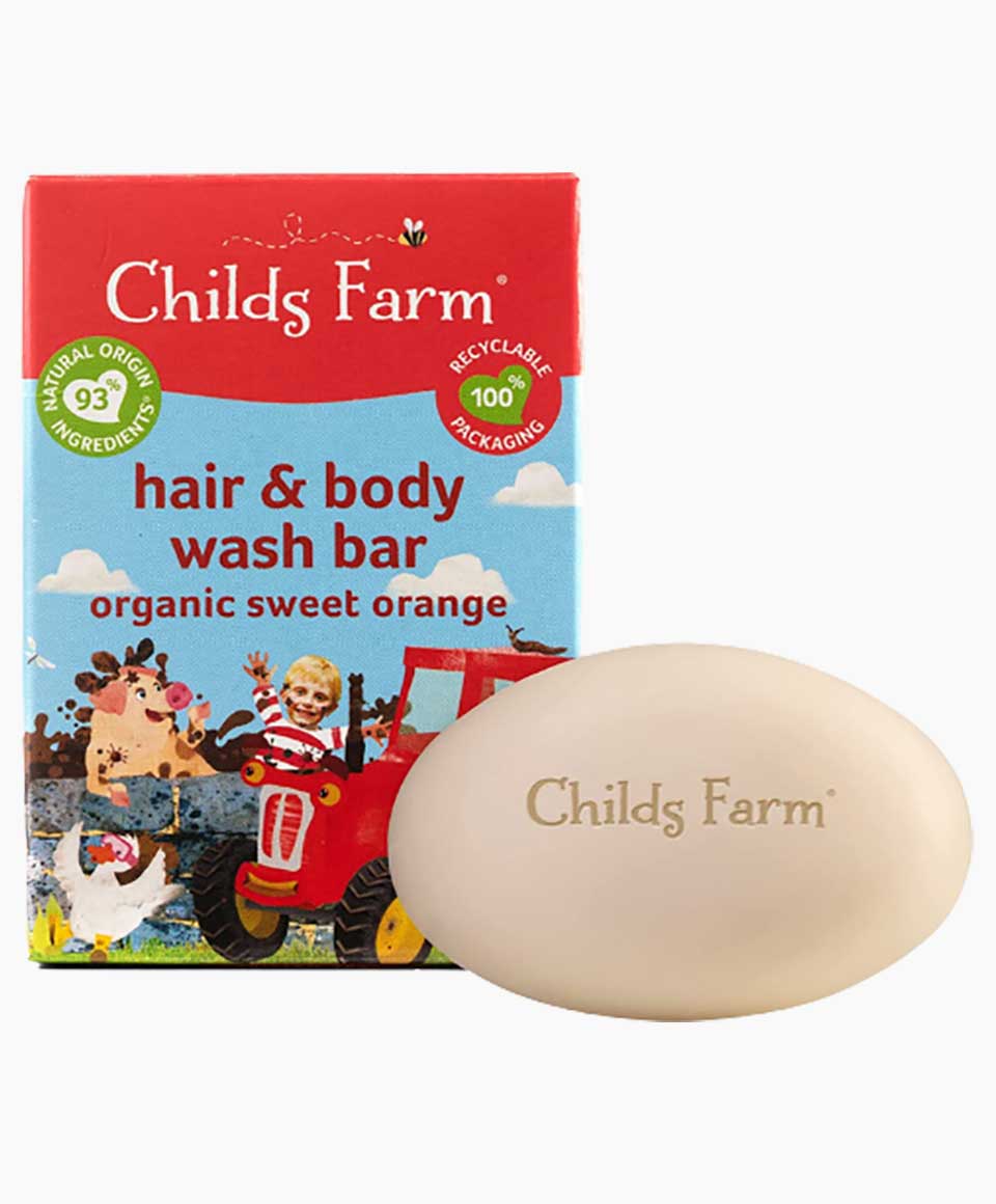 Childs Farm Hair And Body Wash Bar With Organic Sweet Orange