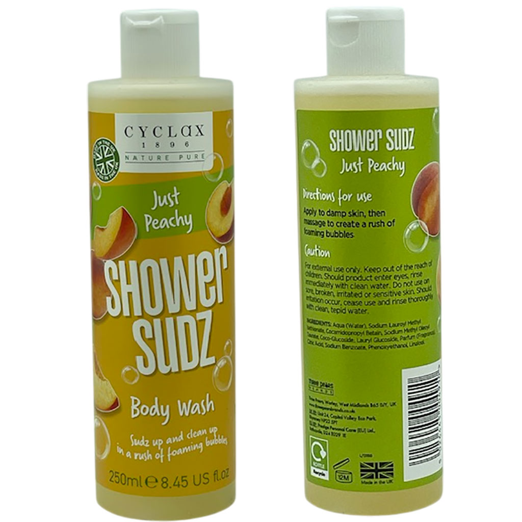Cyclax Just Peachy Shower Sudz Body Wash