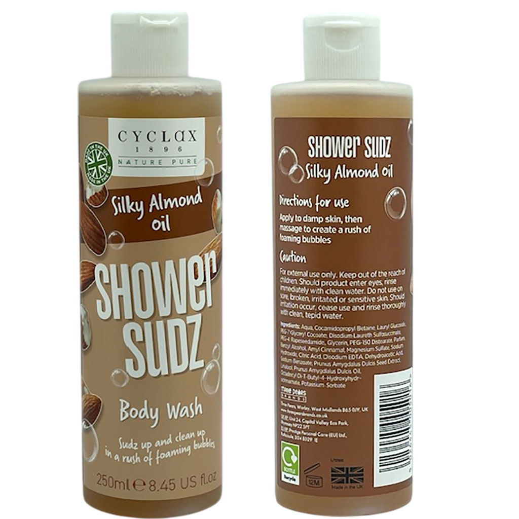 Cyclax Silky Almond Oil Shower Sudz Body Wash