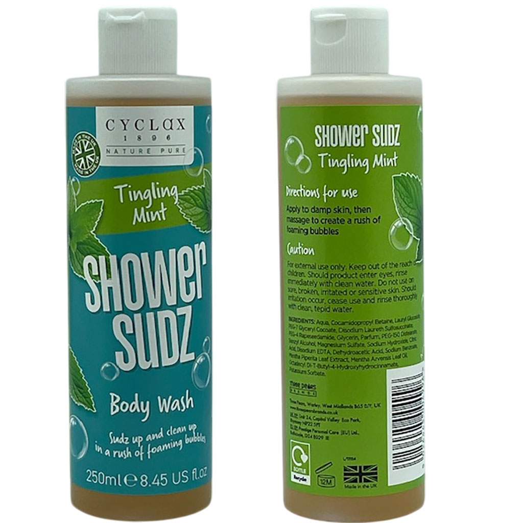 Cyclax Tingling Mint Shower Sudz Body Wash