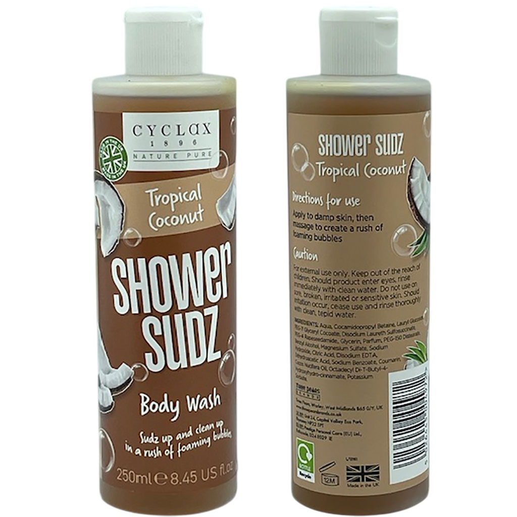 Cyclax Tropical Coconut Shower Sudz Body Wash
