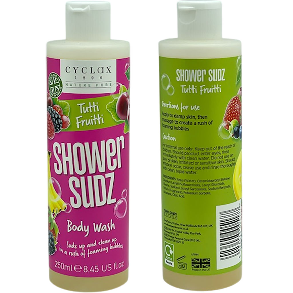 Cyclax Tutti Frutti Shower Sudz Body Wash