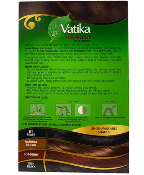 Vatika Henna Permanent Hair Color Dark Brown