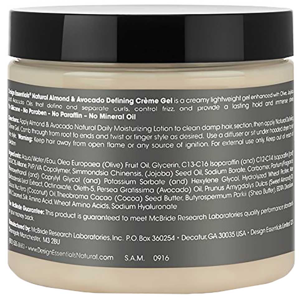 Design Essentials Natural Almond And Avocado Defining Creme Gel