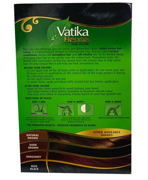 Vatika Henna Permanent Hair Color Jet Black