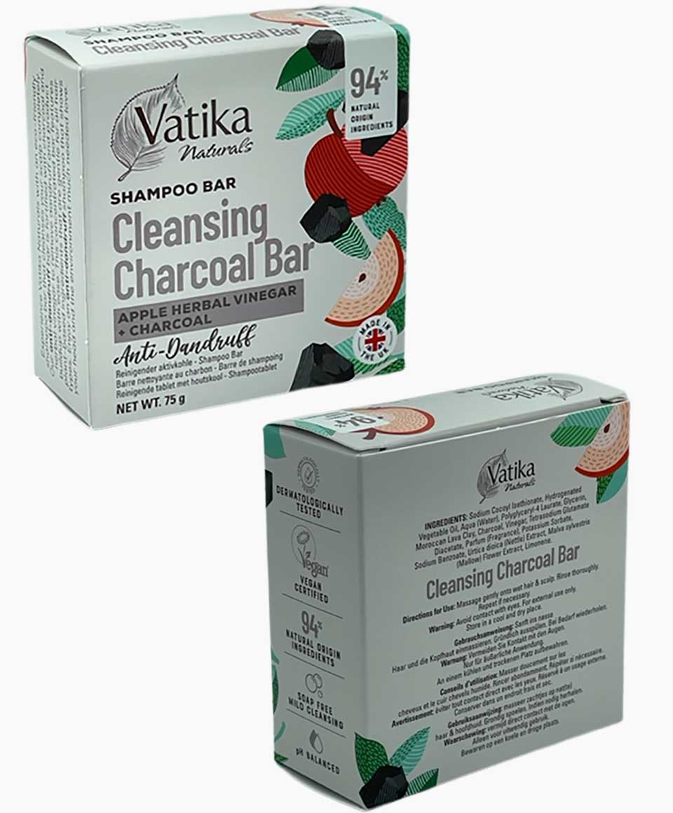 Vatika Naturals Apple Herbal Vinegar And Charcoal Cleansing Shampoo Bar