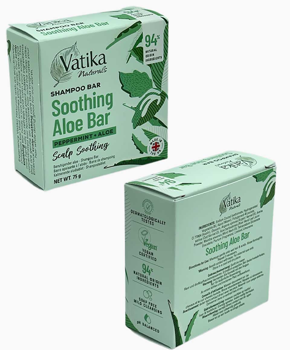 Vatika Naturals Peppermint And Aloe Scalp Soothing Shampoo Bar