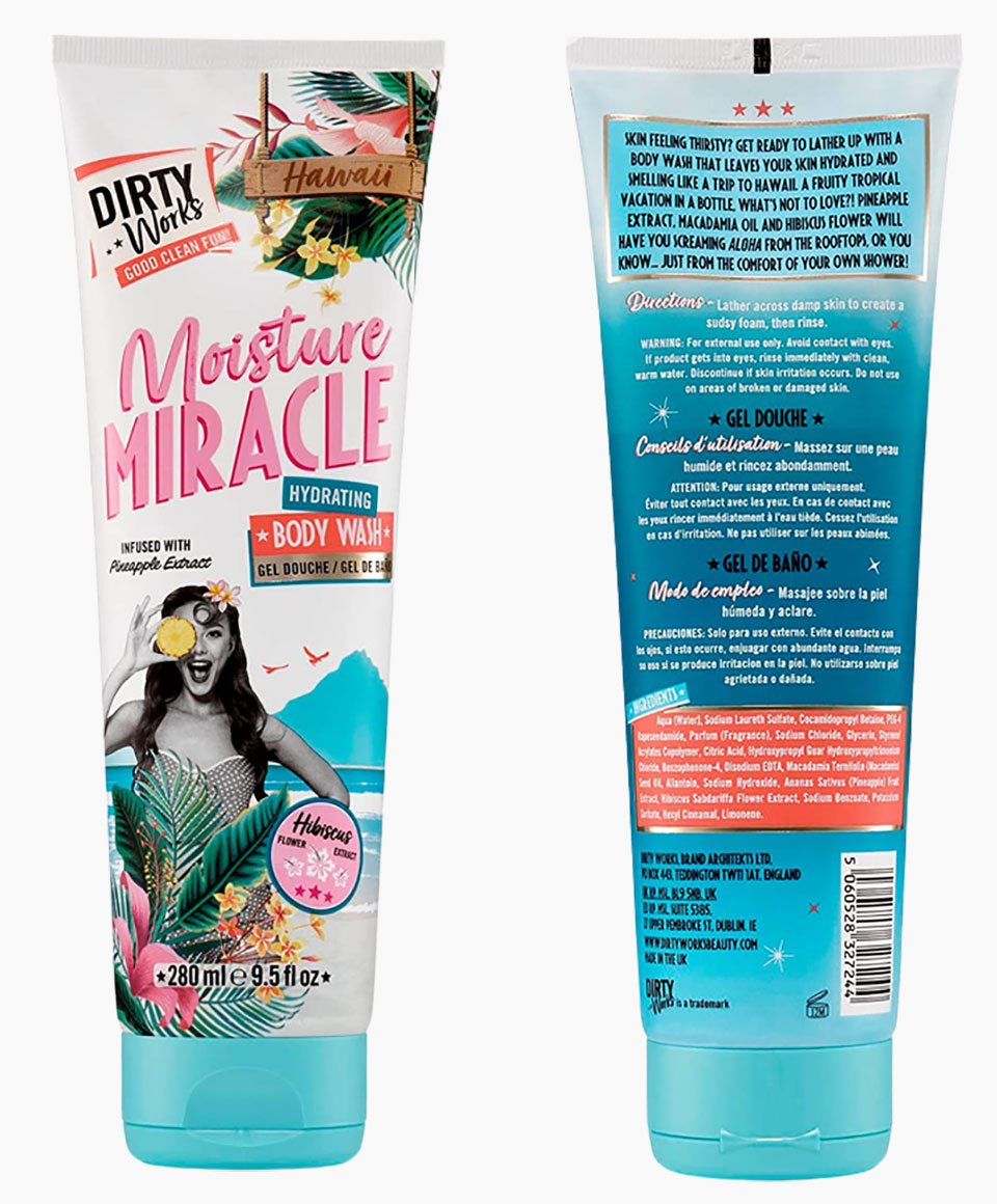 Dirty Works Moisture Miracle Hydrating Body Wash