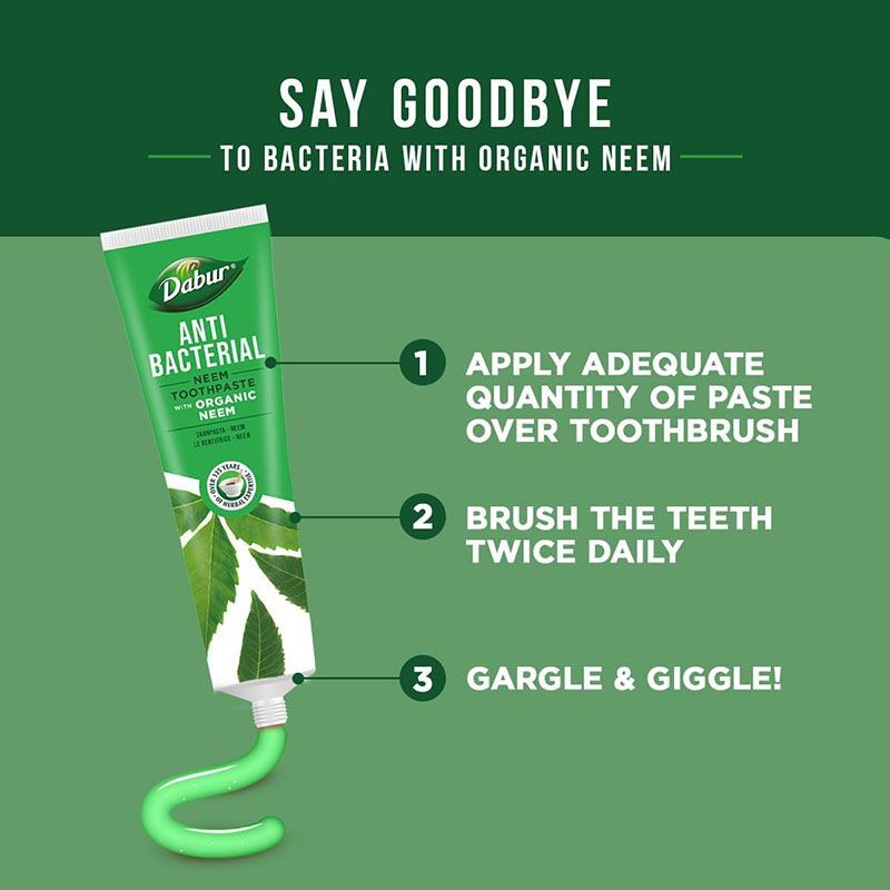 Dabur Antibacterial Organic Neem Toothpaste