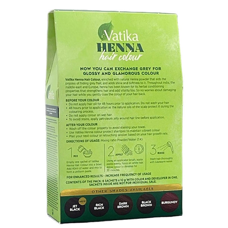 Vatika Henna Permanent Hair Color Black Brown