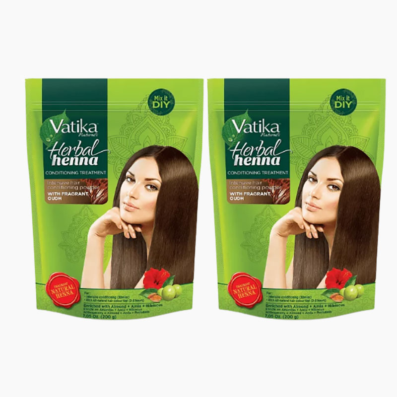 Vatika Naturals Herbal Henna Conditioning Treatment Bundle
