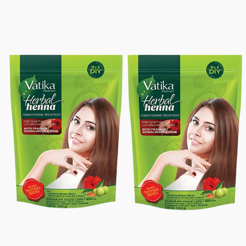 Vatika Naturals Herbal Henna Conditioning Treatment Bundle