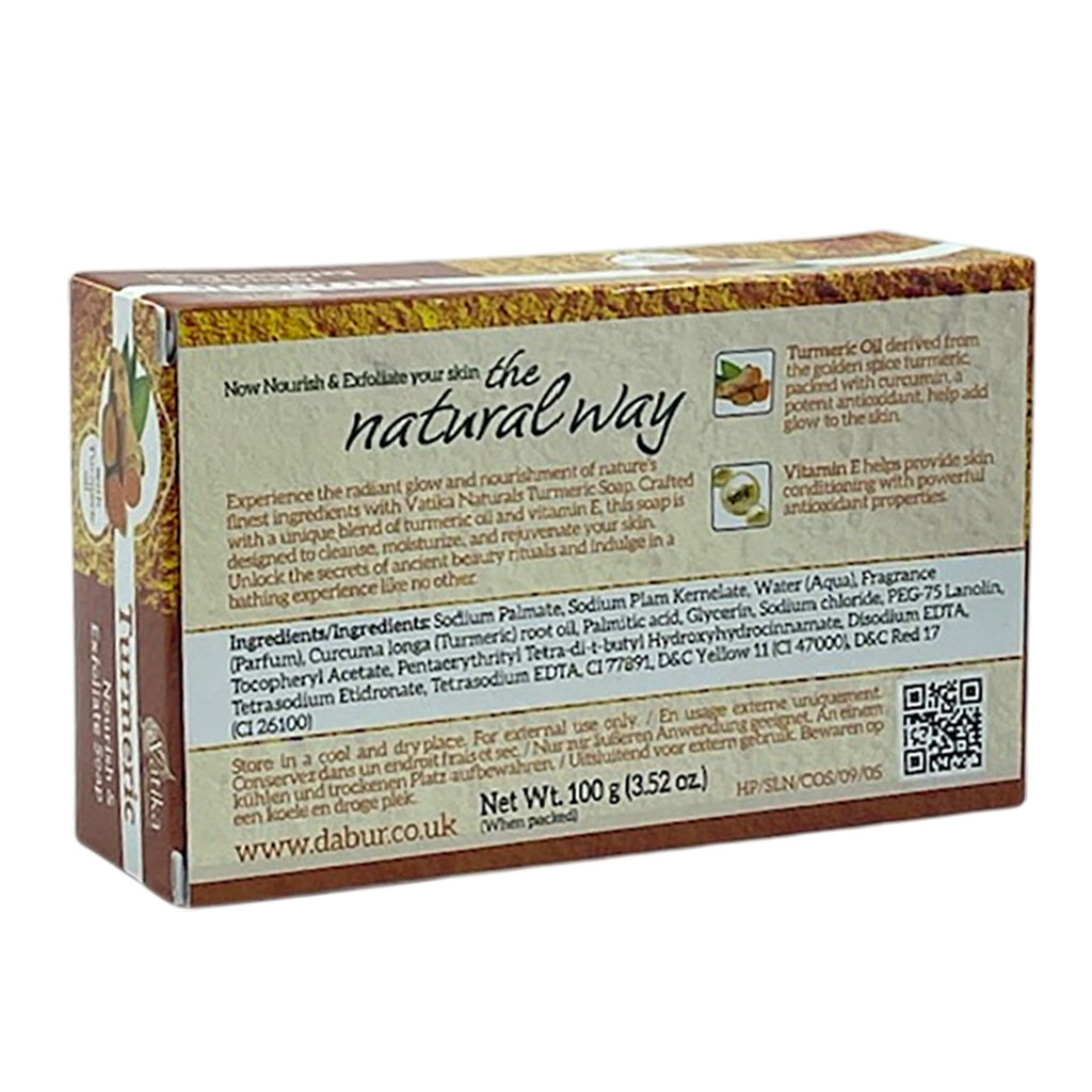 Vatika Naturals Nourish And Exfoliate Turmeric Soap