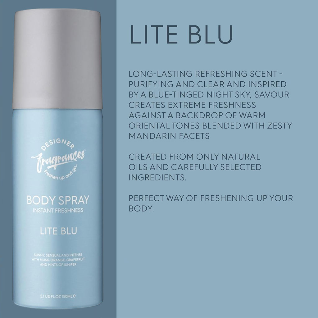 Lite Blu Body Spray For Men