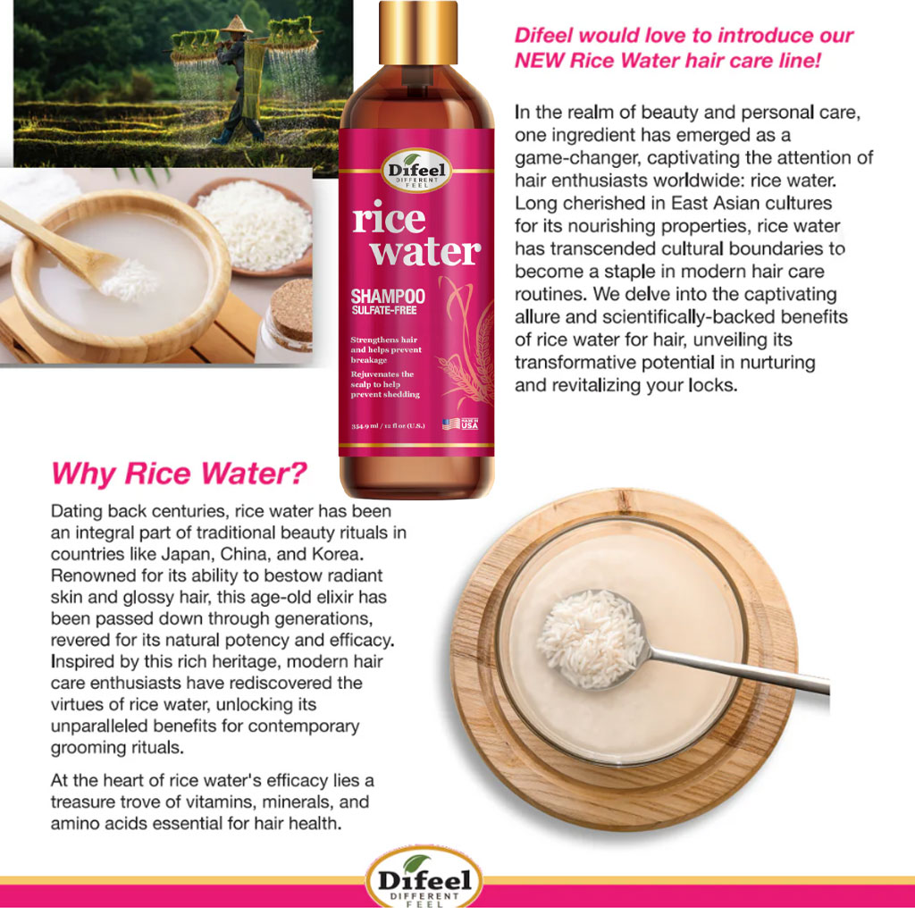 Difeel Rice Water Sulfate Free Shampoo