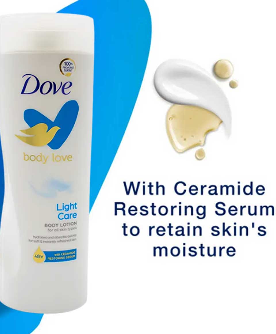 Dove Light Care Body Lotion With Ceramide Restoring Serum
