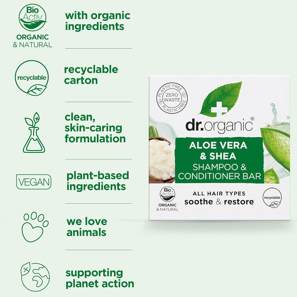 Aloe Vera And Shea Soothe And Restore Shampoo Conditioner Bar