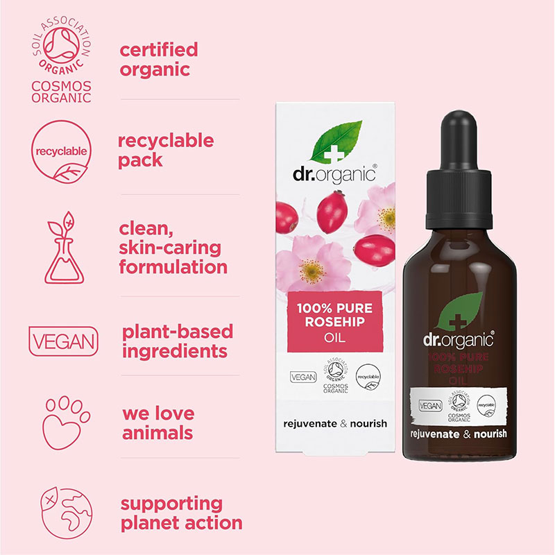 Organic Rejuvenate And Nourish Pure Rosehip Oil