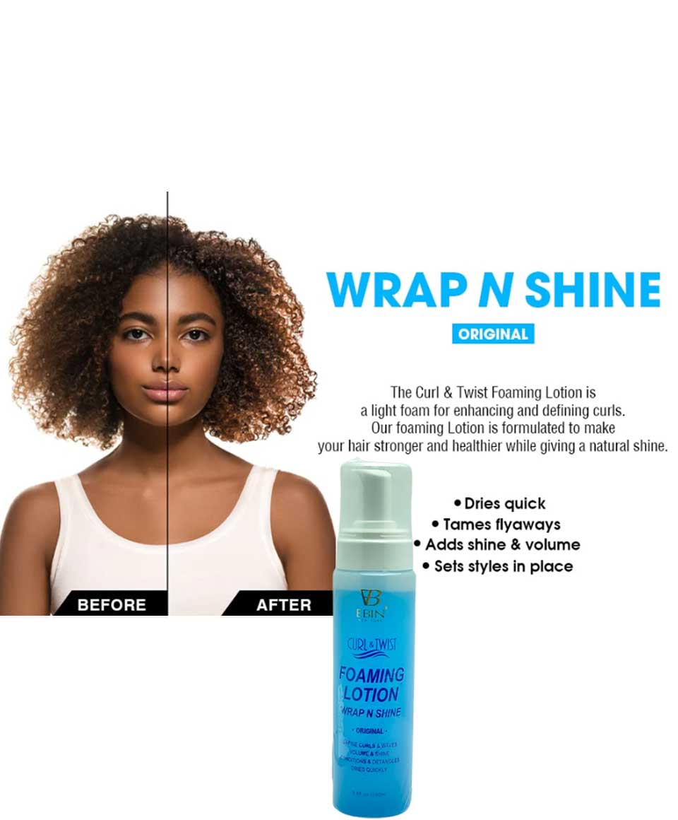 Ebin New York Curl And Twist Foaming Lotion Wrap And Shine Original