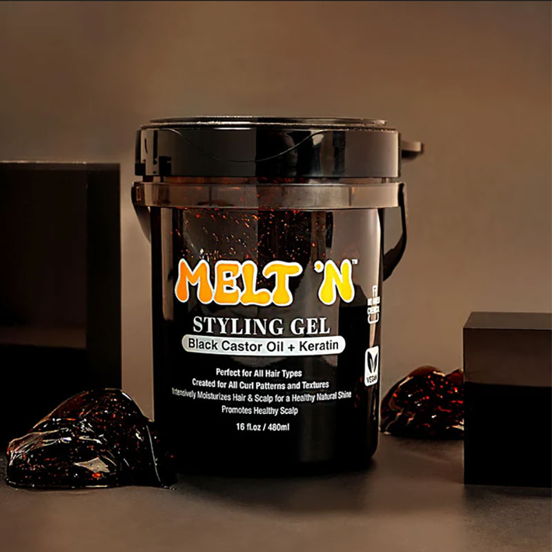 Melt N Black Castor Oil Keratin Styling Gel