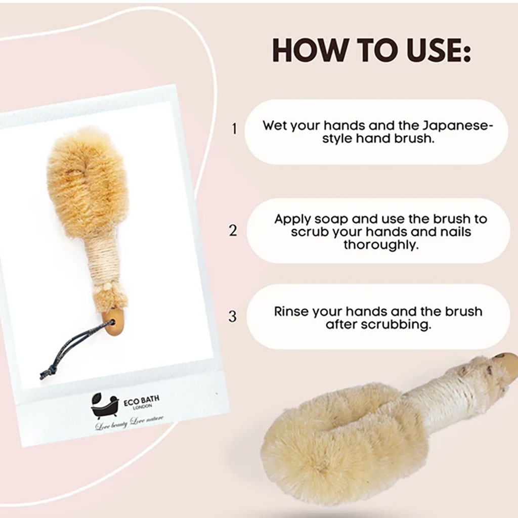 Natural Sisal Massage Hand Brush Japanese Style