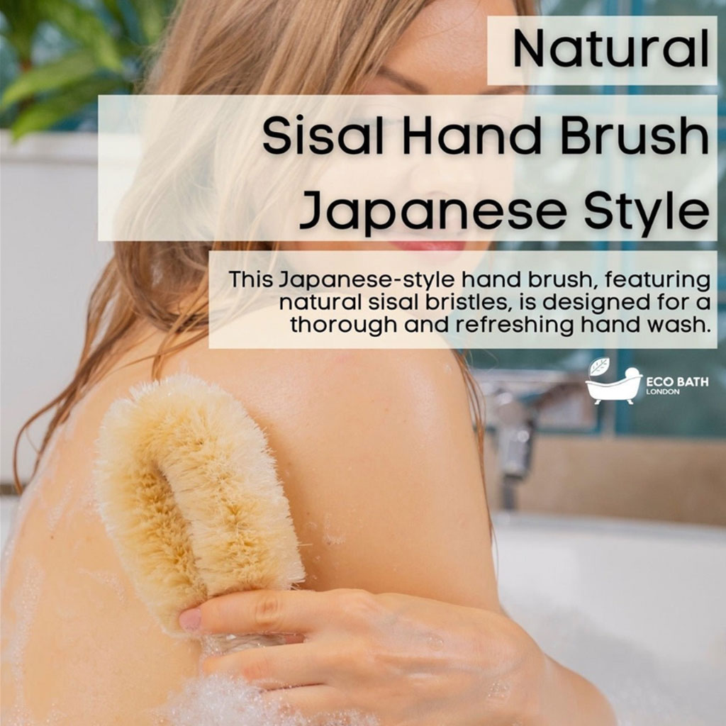 Natural Sisal Massage Hand Brush Japanese Style