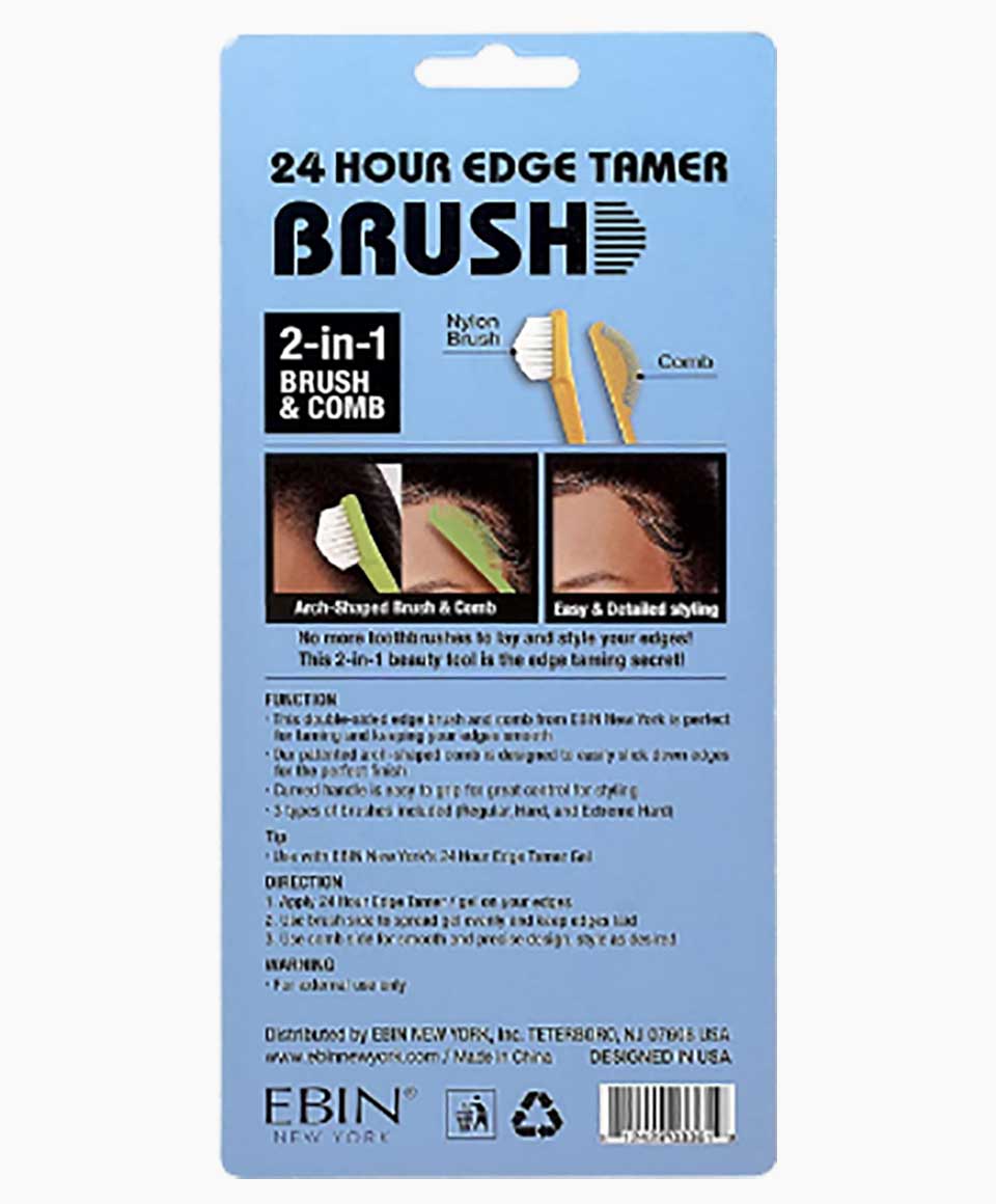 24 Hour Edge Tamer 2 In 1 Nylon Brush And Comb