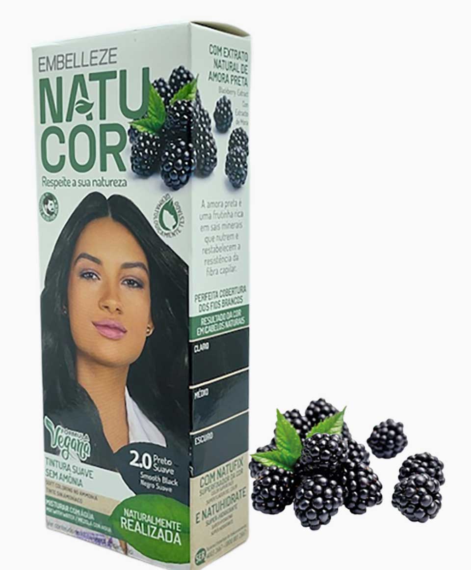 Natucor Vegan Ammonia Free Permanent Color 2.0 Smooth Black